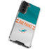 NFL Miami Dolphins White Striped Galaxy S22 Plus Clear Case