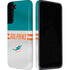 NFL Miami Dolphins White Striped Galaxy S22 Plus Pro Case