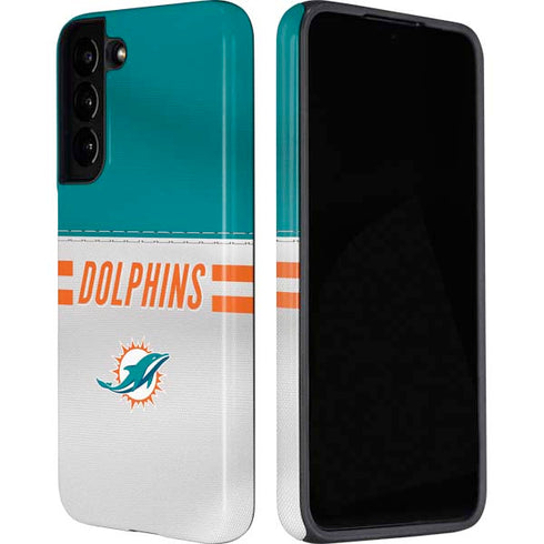 NFL Miami Dolphins White Striped Galaxy S22 Pro Case