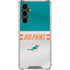 NFL Miami Dolphins White Striped Galaxy S23 FE Clear Case