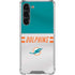 NFL Miami Dolphins White Striped Galaxy S23 Plus Clear Case