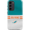 NFL Miami Dolphins White Striped Galaxy S23 Plus Pro Case