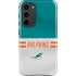 NFL Miami Dolphins White Striped Galaxy S23 Plus Pro Case