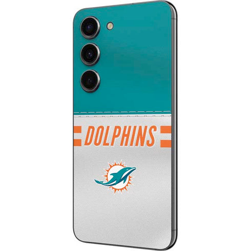 NFL Miami Dolphins White Striped Galaxy S23 Skin