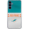 NFL Miami Dolphins White Striped Galaxy S24 Clear Case
