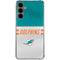 NFL Miami Dolphins White Striped Galaxy S24 Plus Clear Case