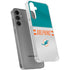 NFL Miami Dolphins White Striped Galaxy S24 Plus Clear Case
