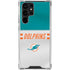 NFL Miami Dolphins White Striped Galaxy S24 Ultra Clear Case
