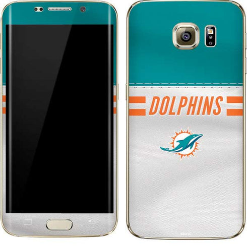 NFL Miami Dolphins White Striped Galaxy S7 Edge Skin