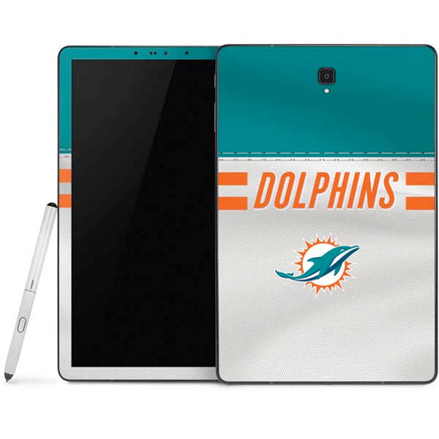 NFL Miami Dolphins White Striped Samsung Galaxy Tab Skin