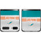 NFL Miami Dolphins White Striped Galaxy Z Flip Skin