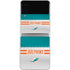 NFL Miami Dolphins White Striped Galaxy Z Flip3 5G Skin