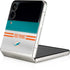 NFL Miami Dolphins White Striped Galaxy Z Flip3 5G Skin