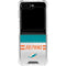 NFL Miami Dolphins White Striped Galaxy Z Flip5 5G Clear Case