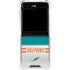 NFL Miami Dolphins White Striped Galaxy Z Flip5 5G Clear Case