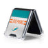 NFL Miami Dolphins White Striped Galaxy Z Flip5 5G Clear Case