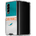 NFL Miami Dolphins White Striped Galaxy Z Fold4 5G Clear Case