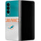 NFL Miami Dolphins White Striped Galaxy Z Fold4 5G Skin