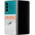 NFL Miami Dolphins White Striped Galaxy Z Fold4 5G Skin
