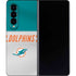 NFL Miami Dolphins White Striped Galaxy Z Fold4 5G Skin