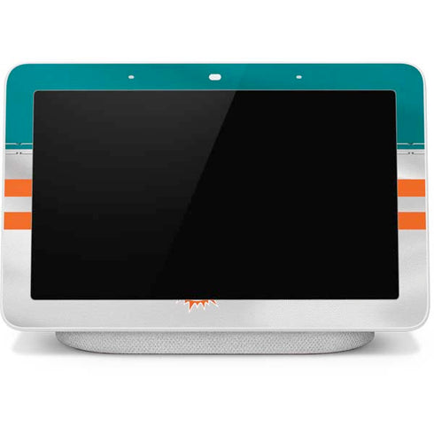 NFL Miami Dolphins White Striped Google Home Hub Skin