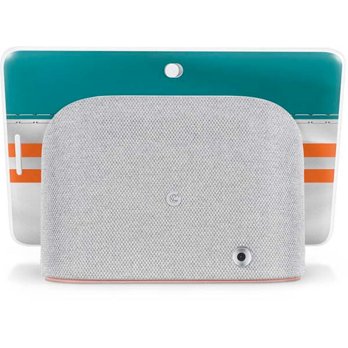NFL Miami Dolphins White Striped Google Home Hub Skin