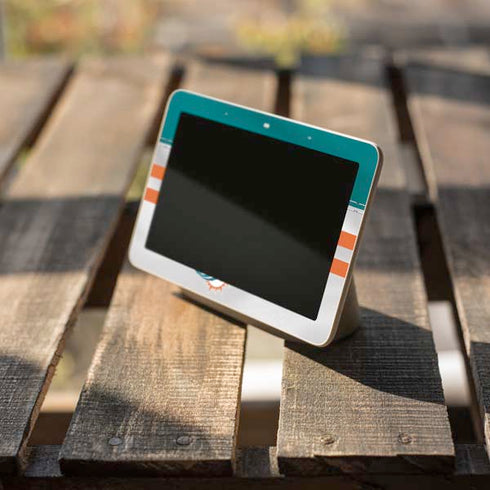 NFL Miami Dolphins White Striped Google Home Hub Skin
