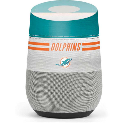 NFL Miami Dolphins White Striped Google Home Skin