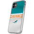 NFL Miami Dolphins White Striped iPhone 11 Clear Case