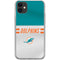 NFL Miami Dolphins White Striped iPhone 11 Clear Case