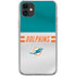 NFL Miami Dolphins White Striped iPhone 11 Clear Case