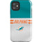 NFL Miami Dolphins White Striped iPhone 11 Impact Case