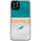 NFL Miami Dolphins White Striped iPhone 11 Pro Clear Case