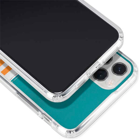 NFL Miami Dolphins White Striped iPhone 11 Pro Clear Case
