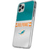 NFL Miami Dolphins White Striped iPhone 11 Pro Clear Case