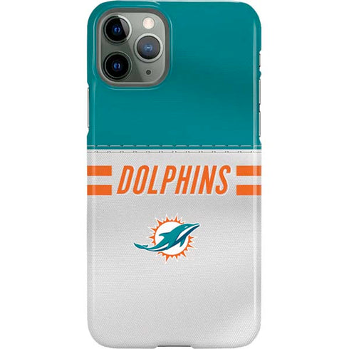NFL Miami Dolphins White Striped iPhone 11 Pro Lite Case