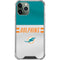 NFL Miami Dolphins White Striped iPhone 11 Pro Max Clear Case