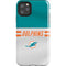 NFL Miami Dolphins White Striped iPhone 11 Pro Max Impact Case