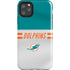 NFL Miami Dolphins White Striped iPhone 11 Pro Max Impact Case