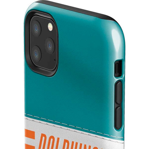 NFL Miami Dolphins White Striped iPhone 11 Pro Max Impact Case