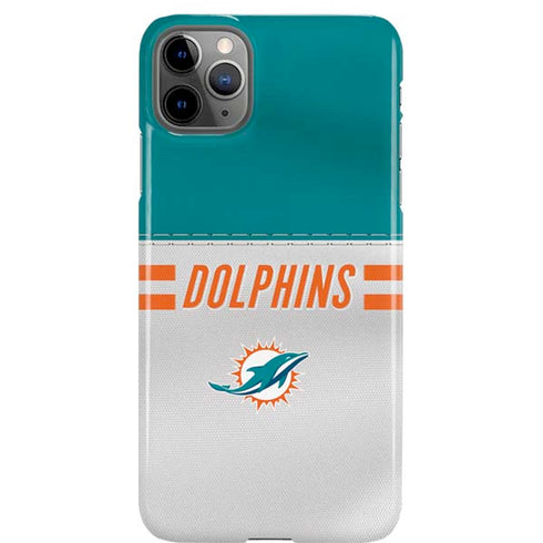 NFL Miami Dolphins White Striped iPhone 11 Pro Max Lite Case