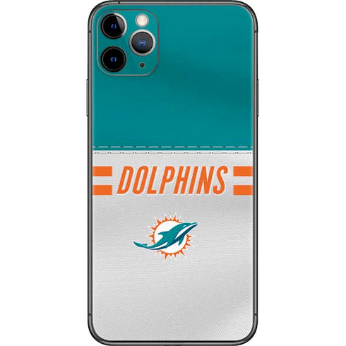 NFL Miami Dolphins White Striped iPhone 11 Pro Max Skin
