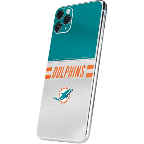 NFL Miami Dolphins White Striped iPhone 11 Pro Max Skin
