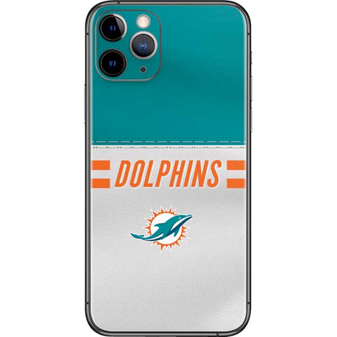 NFL Miami Dolphins White Striped iPhone 11 Pro Skin