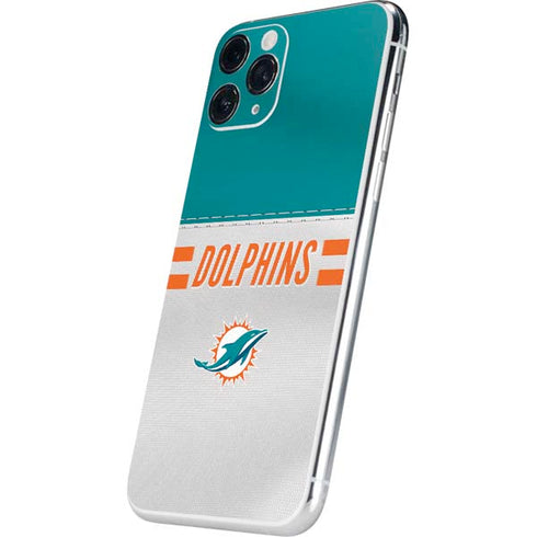 NFL Miami Dolphins White Striped iPhone 11 Pro Skin