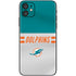 NFL Miami Dolphins White Striped iPhone 11 Skin