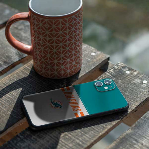 NFL Miami Dolphins White Striped iPhone 11 Skin