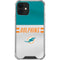 NFL Miami Dolphins White Striped iPhone 12 Clear Case