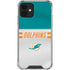NFL Miami Dolphins White Striped iPhone 12 Clear Case