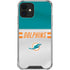 NFL Miami Dolphins White Striped iPhone 12 Mini Clear Case